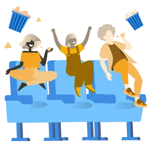 personnages cinema popcorn