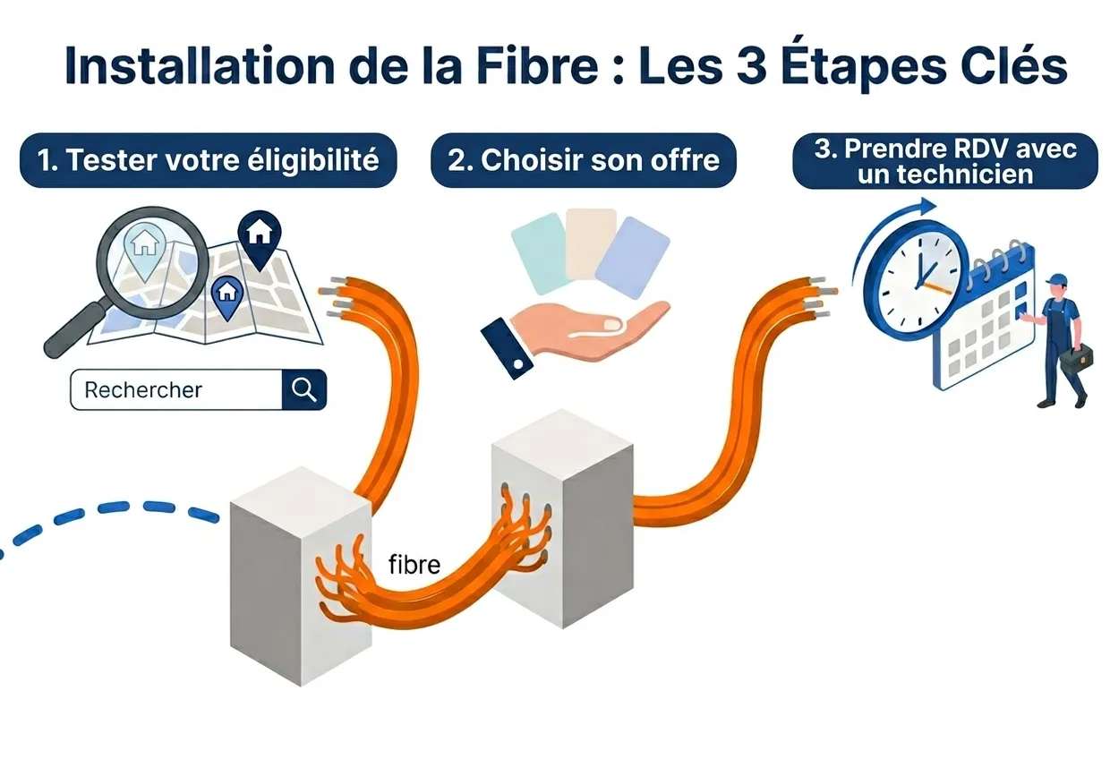 Schéma installation fibre Free